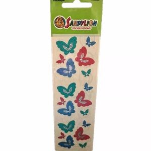 Vintage SandyLion prismatic large butterfly stickers sealed